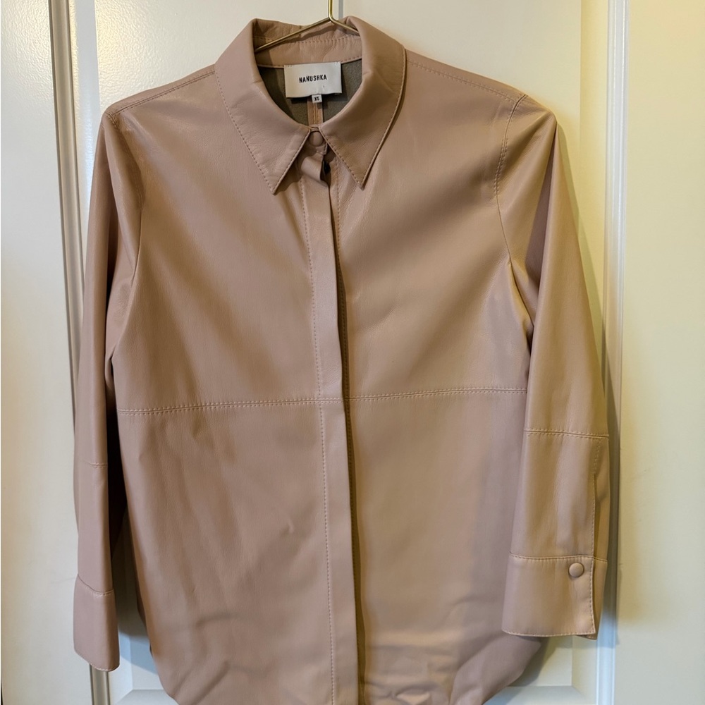 Nanushka Light Brown Button-Down Shirt